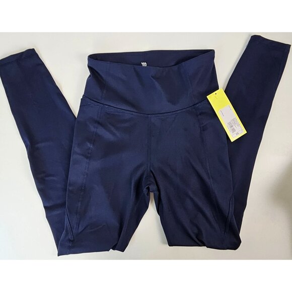 All In Motion Womens Navy Blue Leggings Size XS High Waisted Workout Running Gym - Picture 3 of 7